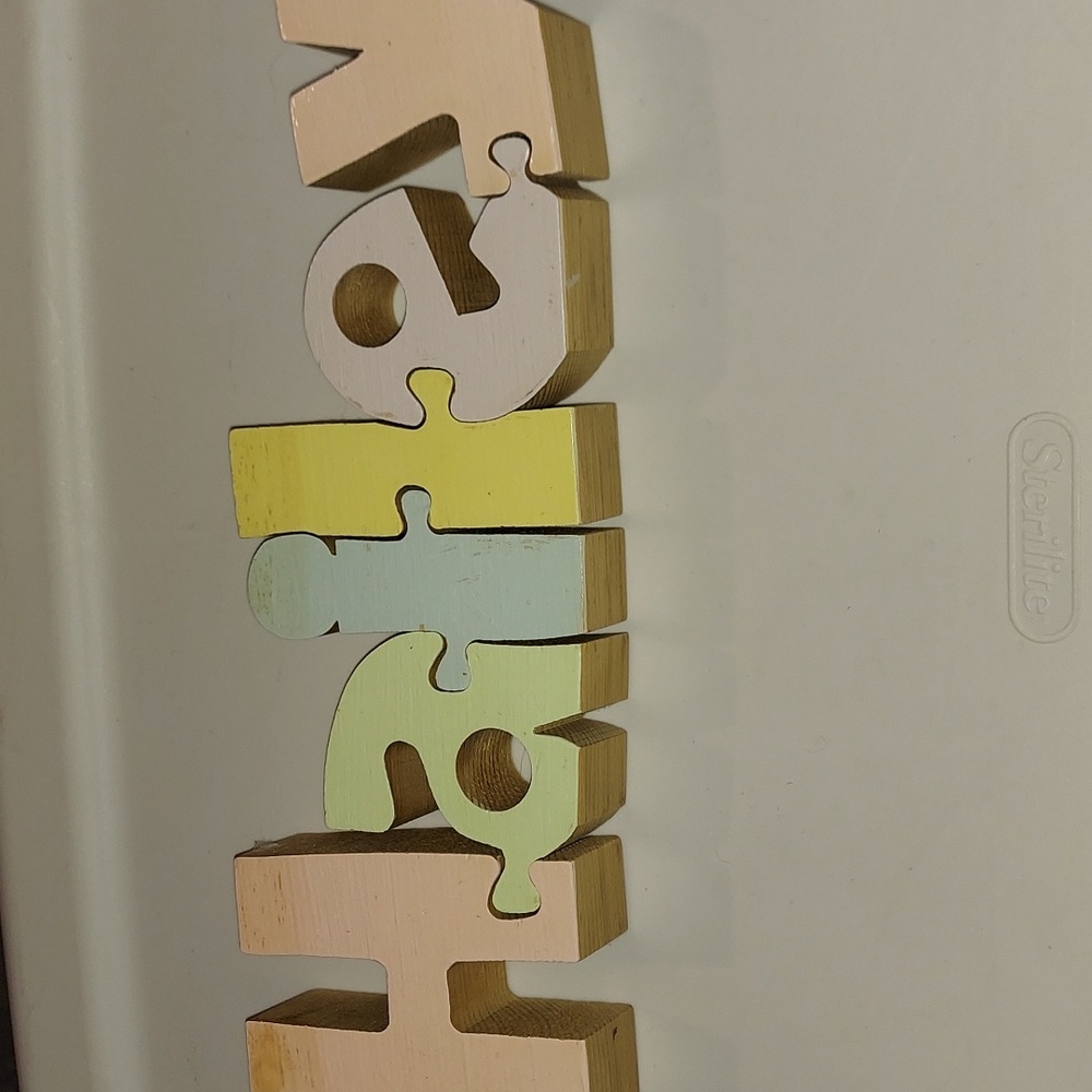 Personalized interlocking Puzzle Name Decor - Hailey